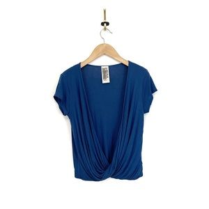 Free People Hoffman Surplice Wrap Tee Shirt XS